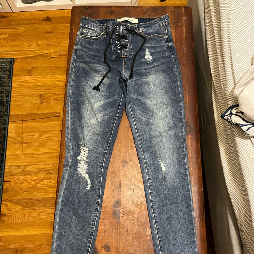 Tie Up Jeans